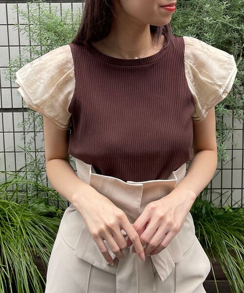 MAJESTIC LEGON(マジェスティックレゴン)の「レディコンシャストップス(Tシャツ/カットソー・レディース・ベージュ系その他2/ホワイト系その他2/ブラウン系その他2・MEDIUM/SMALL)」の12枚目の写真