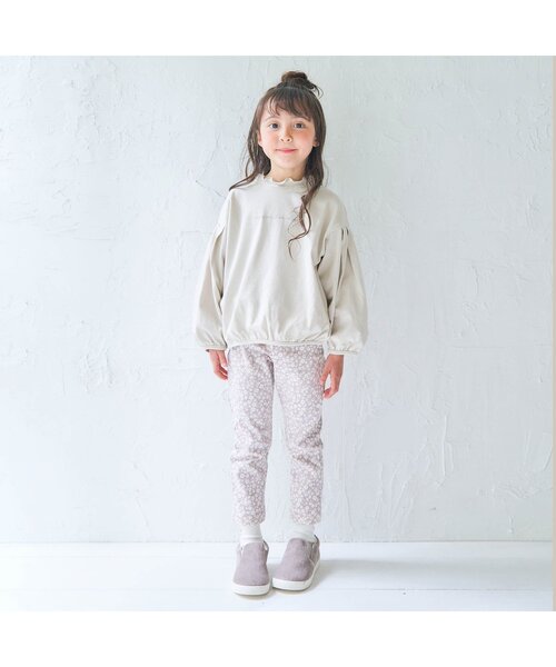 apres les cours(アプレレクール)の「メローハイネックTシャツ(Tシャツ/カットソー・キッズ・ミント/チャコール/アイボリー/ラベンダー・100/140/120/110/130/80/90)」の8枚目の写真