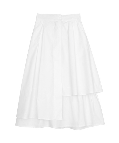 Figments（フィグメンツ）の「アシンメトリーロングスカート（スカート・レディース・ブラック/ホワイト・FREE）」の13枚目の写真