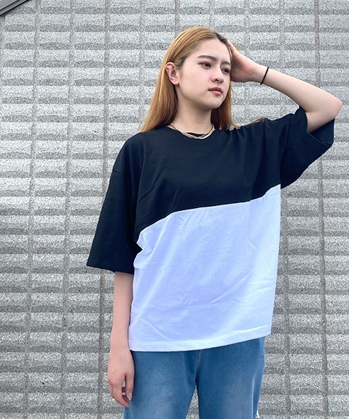 BEATJIVE(ビートジャイブ)の「切り替え ビッグシルエット Tシャツ Heavy Weight レディース(Tシャツ/カットソー・レディース・ホワイト系その他/ブラック系その他・MEDIUM/LARGE/X-LARGE)」の12枚目の写真