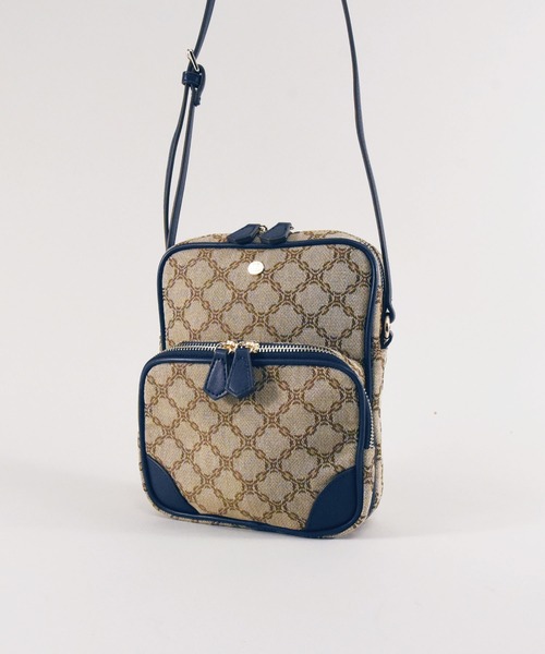 U（ユー）の「ムルティ ポッシュ ジャガード ショルダーバッグ（ショルダーバッグ・レディース・キャメル/アイボリー/ピンク/ブルー系その他/グリーン/ネイビー/ブルー系その他2/イエロー/グレー系その他/グレー系その他2/ボルドー/ブラック/マスタード/オリーブ/シルバー/ゴールド/ブルー系その他3/オレンジ/ネイビー系/レッド系/イエロー系/ブルー/イエロー系2・FREE）」の8枚目の写真