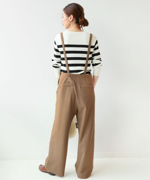 JOURNAL STANDARD relume（ジャーナルスタンダード　レリューム）の「T/Rストレッチサイドボタンサロペット◆（サロペット/オーバーオール・レディース・ブラック/キャメル・36/38）」の8枚目の写真