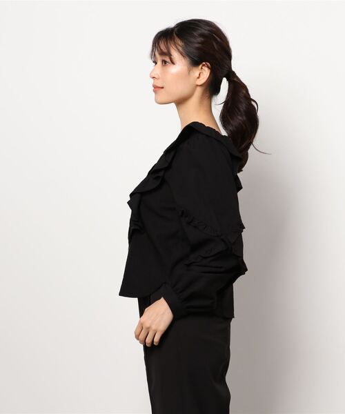 ENVYM(アンビー)の「ラッフルBlouse(シャツ/ブラウス・レディース・ゼブラ/ブラック・FREE)」の9枚目の写真