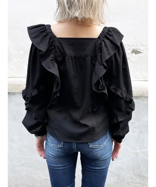 ENVYM(アンビー)の「ラッフルBlouse(シャツ/ブラウス・レディース・ゼブラ/ブラック・FREE)」の12枚目の写真