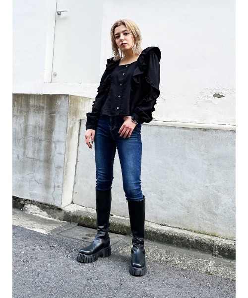 ENVYM(アンビー)の「ラッフルBlouse(シャツ/ブラウス・レディース・ゼブラ/ブラック・FREE)」の14枚目の写真