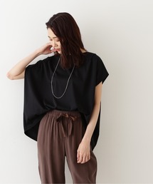 NATURAL BEAUTY BASIC | オーガニックコットンショルダータックフォルムカットソー(Tシャツ/カットソー)