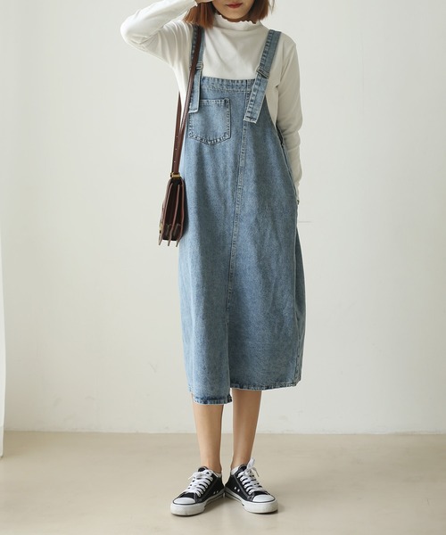 MAISON DE THERESE(メゾン ド テレーズ)の「デニムキャミワンピース(ワンピース・レディース・インディゴブルー・LARGE/X-LARGE/MEDIUM/SMALL)」の1枚目の写真