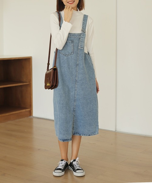MAISON DE THERESE(メゾン ド テレーズ)の「デニムキャミワンピース(ワンピース・レディース・インディゴブルー・LARGE/X-LARGE/MEDIUM/SMALL)」の3枚目の写真