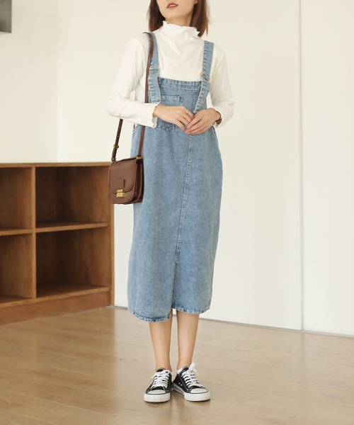 MAISON DE THERESE(メゾン ド テレーズ)の「デニムキャミワンピース(ワンピース・レディース・インディゴブルー・LARGE/X-LARGE/MEDIUM/SMALL)」の2枚目の写真