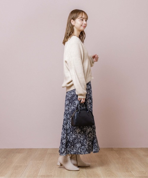 flower（フラワー）の「カームブルームスカート（スカート・レディース・ブラック/ラベンダー・FREE）」の6枚目の写真