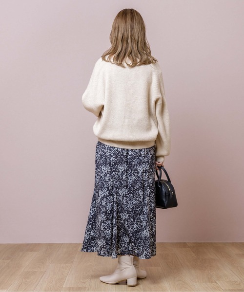 flower（フラワー）の「カームブルームスカート（スカート・レディース・ブラック/ラベンダー・FREE）」の9枚目の写真