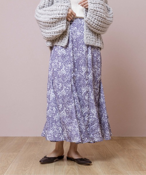 flower（フラワー）の「カームブルームスカート（スカート・レディース・ブラック/ラベンダー・FREE）」の22枚目の写真