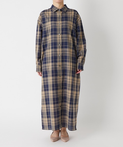 RIVE DROITE（リヴドロワ）の「着回しのできるデザインが魅力　チェックオーバーシャツワンピース（シャツワンピース・レディース・ネイビー/レッド・FREE）」の22枚目の写真