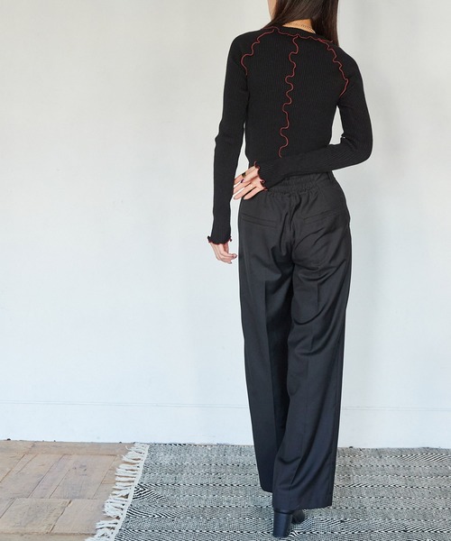 Keeepy(キーピー)の「【Keeepy】rib knit rolled edge pullover(ニット/セーター・レディース・ブラック/ブルー・FREE)」の22枚目の写真