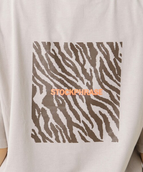 Cutie Blonde（キューティーブロンド）の「◆バックアニマルプリントビッグT（Tシャツ/カットソー・レディース・ベージュ/チャコールグレー/オフホワイト/カーキ・00）」の7枚目の写真