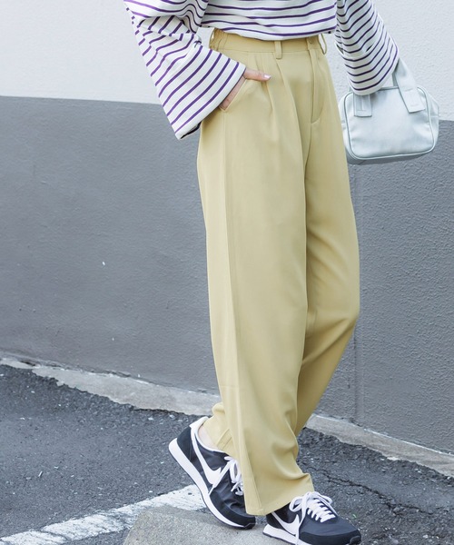 coca（coca）（コカ）の「＼＼新色登場／／ハンサムタック落ち感パンツ（その他パンツ・レディース・ブラック/イエロー/ピンク/チャコールグレー/グリーン・M/L）」の5枚目の写真