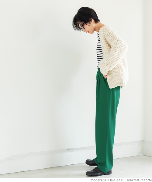 ⭐️新品⭐️定価3万5千円♡ドゥーズィエムクラス COCOパンツ グリーン Deuxieme Classe（ドゥーズィエムクラス）の「*coco パンツ No3