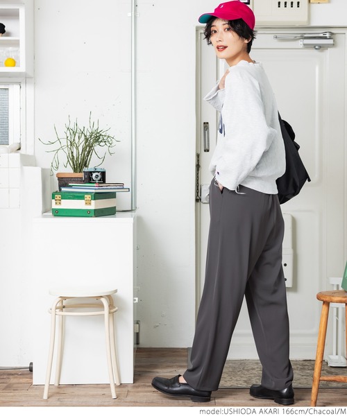 coca（coca）（コカ）の「＼＼新色登場／／ハンサムタック落ち感パンツ（その他パンツ・レディース・ブラック/イエロー/ピンク/チャコールグレー/グリーン・M/L）」の15枚目の写真