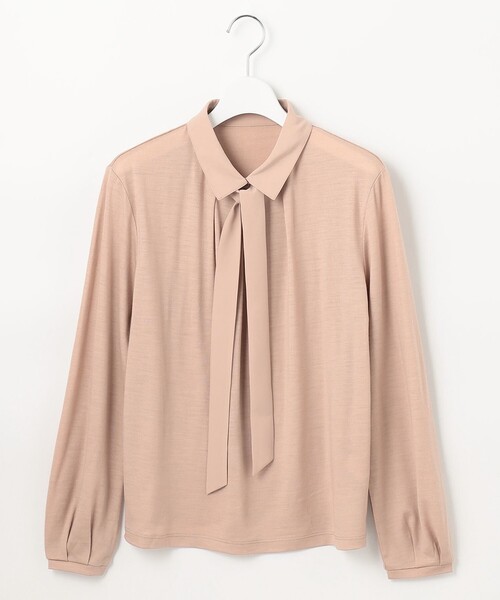 J.PRESS Ladies(J.プレス レディス)の「ウォッシャブルウールジャージー ボウタイ シャツ襟 カットソー(Tシャツ/カットソー・レディース・ピンク系/サックスブルー系/ライトグレー系/ワイン系・SMALL)」の15枚目の写真