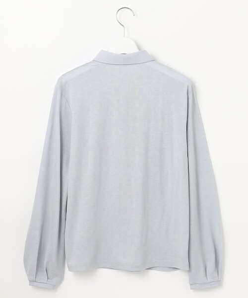 J.PRESS Ladies(J.プレス レディス)の「ウォッシャブルウールジャージー ボウタイ シャツ襟 カットソー(Tシャツ/カットソー・レディース・ピンク系/サックスブルー系/ライトグレー系/ワイン系・SMALL)」の17枚目の写真