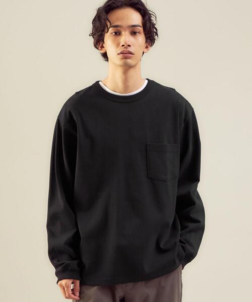 green label relaxing(グリーンレーベルリラクシング)の「<green label relaxing>オーガニックヘビーウェイト クルーネック カットソー(Tシャツ/カットソー・メンズ・ベージュ/ブラック/ホワイト/オレンジ・M/S/L/XL)」の5枚目の写真