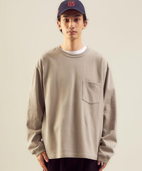 green label relaxing(グリーンレーベルリラクシング)の「<green label relaxing>オーガニックヘビーウェイト クルーネック カットソー(Tシャツ/カットソー・メンズ・ベージュ/ブラック/ホワイト/オレンジ・M/S/L/XL)」の11枚目の写真