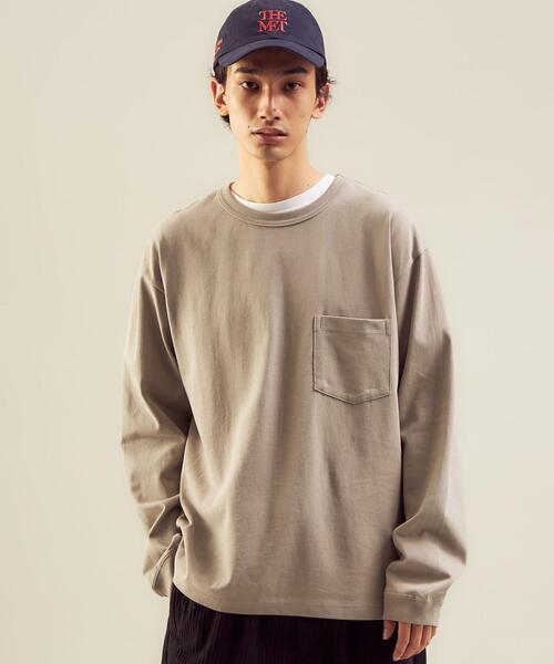 green label relaxing(グリーンレーベルリラクシング)の「<green label relaxing>オーガニックヘビーウェイト クルーネック カットソー(Tシャツ/カットソー・メンズ・ベージュ/ブラック/ホワイト/オレンジ・M/S/L/XL)」の14枚目の写真