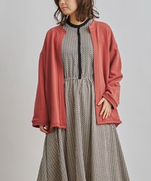 Chez toi（シェトワ）の「ノーカラー裏毛カーディガン（パーカー）」