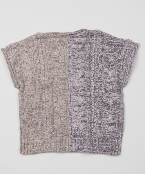 And A(アンドエー)の「AlexanderLeeChang アレキサンダーリーチャン / BIG KNIT VEST ビッグシルエット 配色切り替えケーブルニットベスト / AC062103(ベスト・メンズ・ブラック/グレー/バーガンディー・2/3)」の4枚目の写真