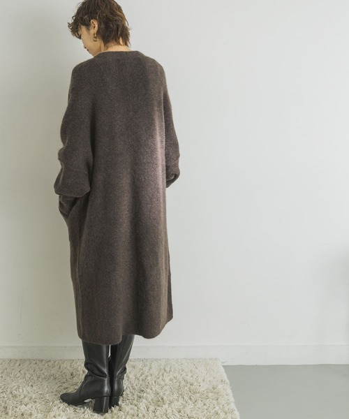 URBAN RESEARCH(アーバンリサーチ)の「モヘヤストレッチロングカーディガン(カーディガン/ボレロ・レディース・グレー系その他/ブラウン・FREE)」の7枚目の写真