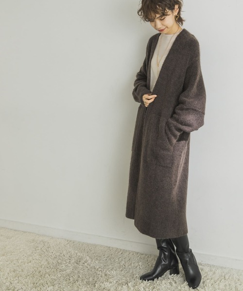 URBAN RESEARCH(アーバンリサーチ)の「モヘヤストレッチロングカーディガン(カーディガン/ボレロ・レディース・グレー系その他/ブラウン・FREE)」の10枚目の写真