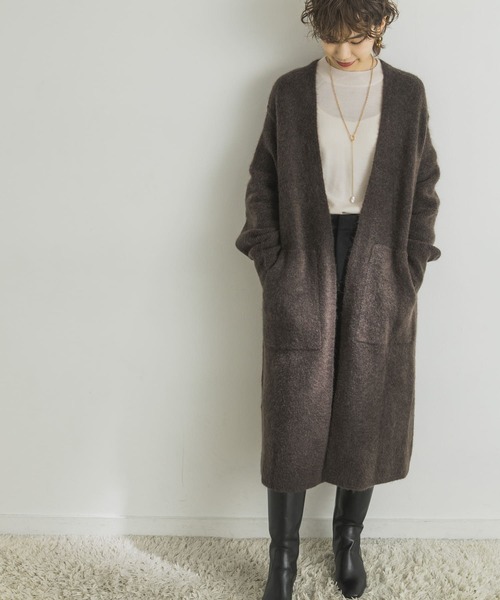 URBAN RESEARCH(アーバンリサーチ)の「モヘヤストレッチロングカーディガン(カーディガン/ボレロ・レディース・グレー系その他/ブラウン・FREE)」の12枚目の写真
