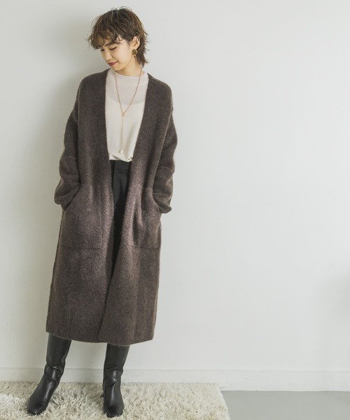 URBAN RESEARCH(アーバンリサーチ)の「モヘヤストレッチロングカーディガン(カーディガン/ボレロ・レディース・グレー系その他/ブラウン・FREE)」の13枚目の写真