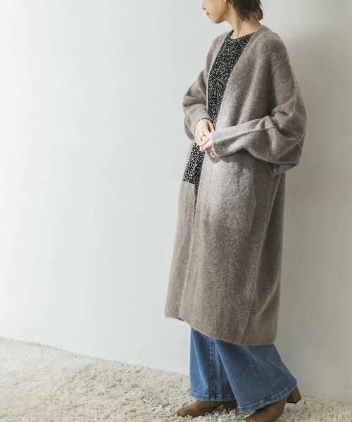 URBAN RESEARCH(アーバンリサーチ)の「モヘヤストレッチロングカーディガン(カーディガン/ボレロ・レディース・グレー系その他/ブラウン・FREE)」の18枚目の写真
