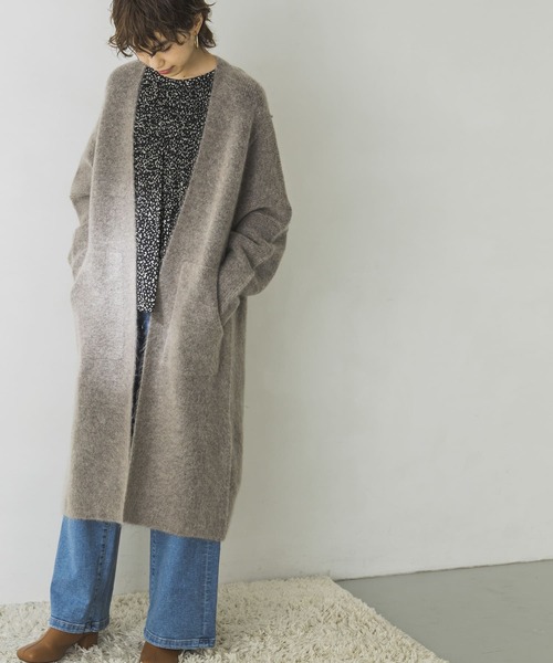 URBAN RESEARCH(アーバンリサーチ)の「モヘヤストレッチロングカーディガン(カーディガン/ボレロ・レディース・グレー系その他/ブラウン・FREE)」の19枚目の写真