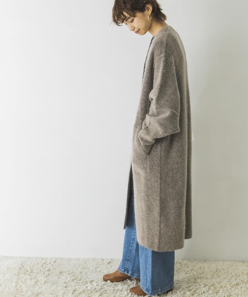 URBAN RESEARCH(アーバンリサーチ)の「モヘヤストレッチロングカーディガン(カーディガン/ボレロ・レディース・グレー系その他/ブラウン・FREE)」の20枚目の写真