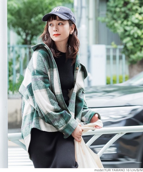 coca（coca）（コカ）の「ビンテージライクチェックジャケット（その他アウター・レディース・ブラウン/ブラック/グリーン/C/B/A・L/M）」の10枚目の写真