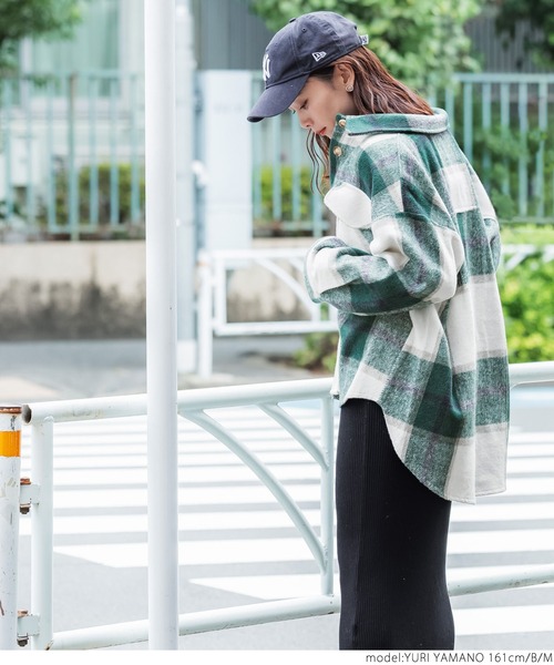 coca（coca）（コカ）の「ビンテージライクチェックジャケット（その他アウター・レディース・ブラウン/ブラック/グリーン/C/B/A・L/M）」の7枚目の写真