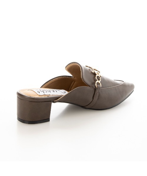 DULCIS REGALO（ドルキス レガロ）の「DulcisRegalo(ドルキスレガロ) ゴールドチェーン付きポインテッドトゥ ミュール（パンプス・レディース・ブラック/パイソン/ダークブラウン・M/L/LL/S）」の20枚目の写真