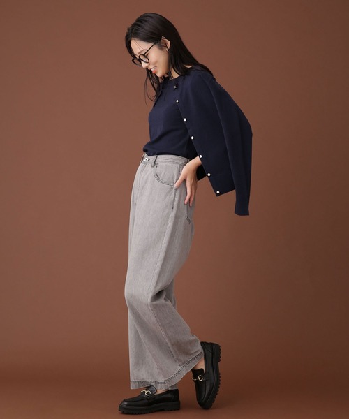 NANO universe（ナノユニバース）の「WEB限定/ゴールドボタンニットアンサンブル 長袖（アンサンブル・レディース・ネイビー/ブルーグリーン/アイボリー・FREE）」の12枚目の写真