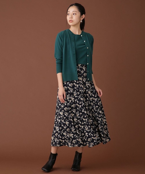 NANO universe（ナノユニバース）の「WEB限定/ゴールドボタンニットアンサンブル 長袖（アンサンブル・レディース・ネイビー/ブルーグリーン/アイボリー・FREE）」の8枚目の写真