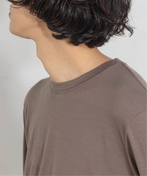 EDIFICE（エディフィス）の「GRANDICH ウール ロングスリーブ ニットソー（Tシャツ/カットソー・メンズ・ホワイト/ブラック/ベージュ/グリーン系その他/ボルドー/マスタード・SMALL/MEDIUM/LARGE）」の8枚目の写真