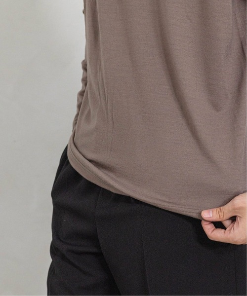 EDIFICE（エディフィス）の「GRANDICH ウール ロングスリーブ ニットソー（Tシャツ/カットソー・メンズ・ホワイト/ブラック/ベージュ/グリーン系その他/ボルドー/マスタード・SMALL/MEDIUM/LARGE）」の10枚目の写真