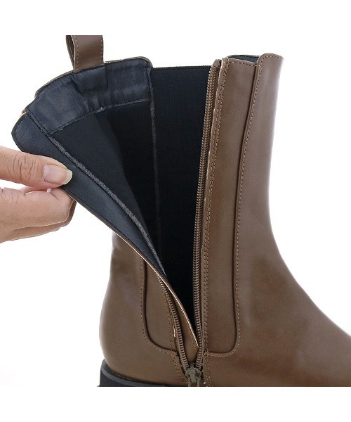 byあしながおじさん（バイアシナガオジサン）の「厚底サイドゴアミディブーツ　-8980635（ブーツ・レディース・グレイッシュベージュ/ブラウン/ブラック・24.5cm/24.0cm/23.5cm/23.0cm/22.5cm）」の18枚目の写真