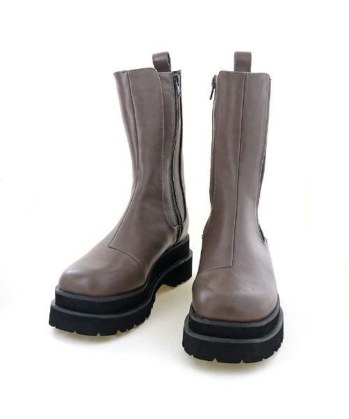 byあしながおじさん（バイアシナガオジサン）の「厚底サイドゴアミディブーツ　-8980635（ブーツ・レディース・グレイッシュベージュ/ブラウン/ブラック・24.5cm/24.0cm/23.5cm/23.0cm/22.5cm）」の22枚目の写真