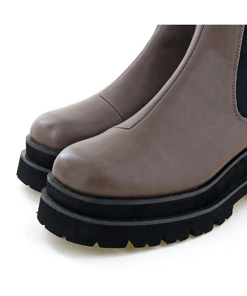 byあしながおじさん（バイアシナガオジサン）の「厚底サイドゴアミディブーツ　-8980635（ブーツ・レディース・グレイッシュベージュ/ブラウン/ブラック・24.5cm/24.0cm/23.5cm/23.0cm/22.5cm）」の14枚目の写真