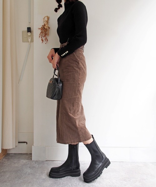 byあしながおじさん（バイアシナガオジサン）の「厚底サイドゴアミディブーツ　-8980635（ブーツ・レディース・グレイッシュベージュ/ブラウン/ブラック・24.5cm/24.0cm/23.5cm/23.0cm/22.5cm）」の20枚目の写真