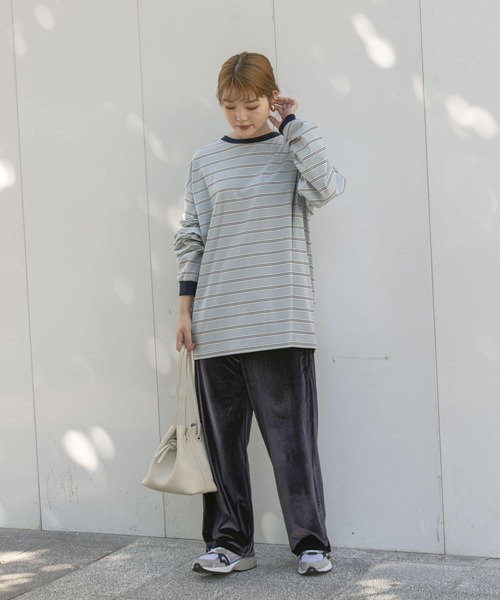 UR Lab.(アーバンリサーチラボ)の「オトナリラックスベロアパンツ(その他パンツ・レディース・チャコールグレー/ブラウン/ピンク・FREE)」の12枚目の写真