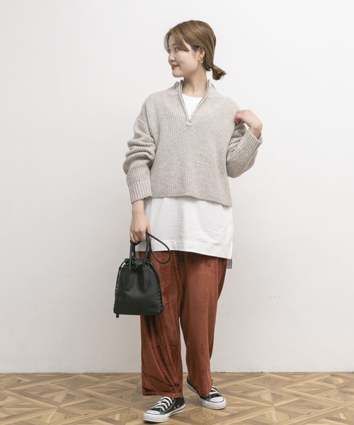 UR Lab.(アーバンリサーチラボ)の「オトナリラックスベロアパンツ(その他パンツ・レディース・チャコールグレー/ブラウン/ピンク・FREE)」の14枚目の写真