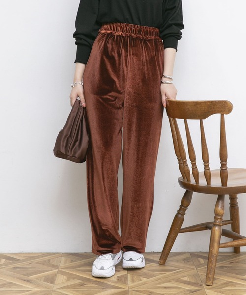 UR Lab.(アーバンリサーチラボ)の「オトナリラックスベロアパンツ(その他パンツ・レディース・チャコールグレー/ブラウン/ピンク・FREE)」の15枚目の写真